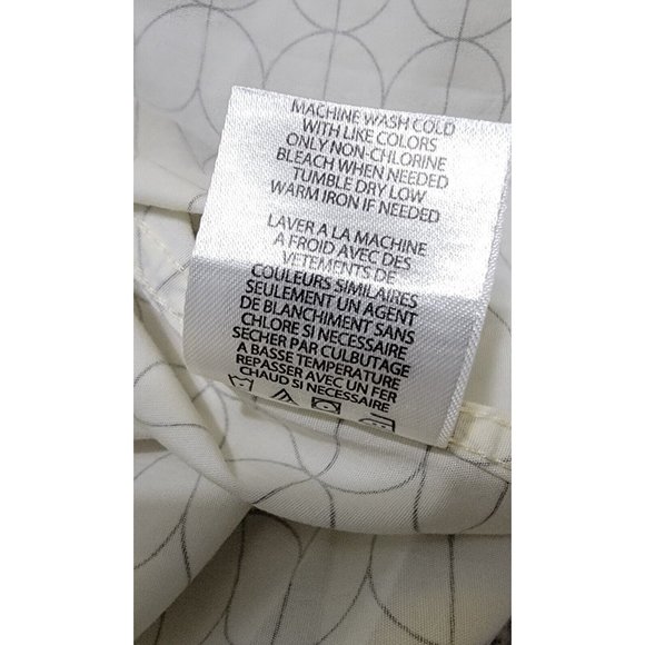 Dravus Men's White Button Up Short Sleeve Shirt Collared Geometric‎ Size XL - Picture 8 of 11